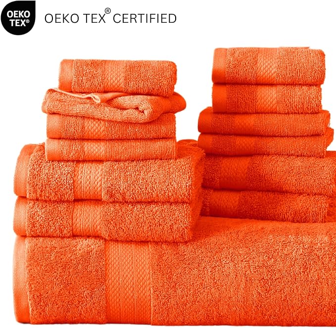 Lane Linen 100% Mercerized Cotton Bathroom Towel Set - Image 7