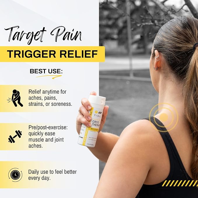 TIDL Cryotherapy Pain Relief Spray, 3 Oz, Max Strength - Image 3