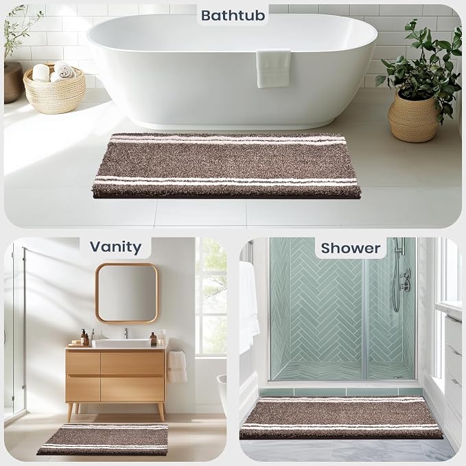 PURRUGS Bathroom Rug Non-Slip Machine Washable 30" x 46", Super Absorbent and - Image 5
