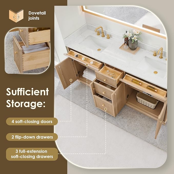 ALTAIR 72 Double Sink Bathroom Vanity - Image 4