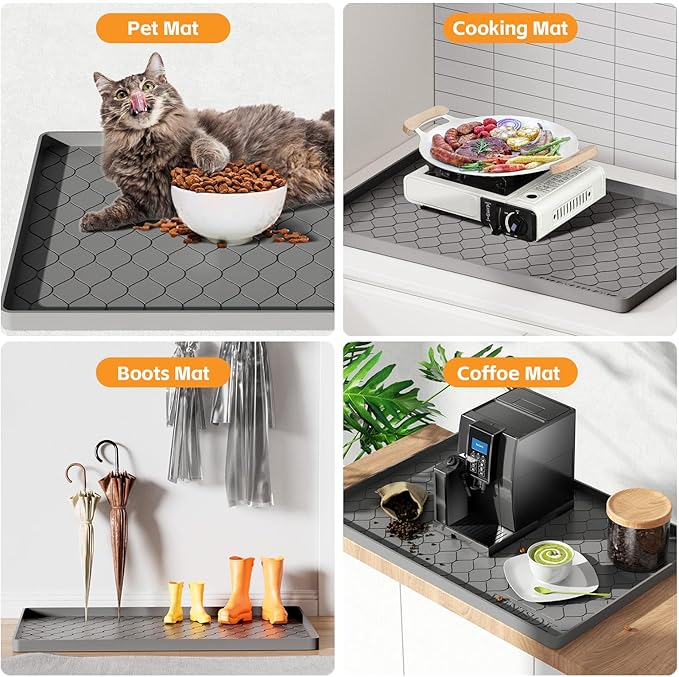 Silicone Under Sink Mat 34" x 19", kitchen Essentials and Gadgets, Shelf liner - Image 5