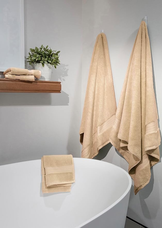 Fabdreams 100% Organic Cotton Bath Sheet Set of 2 700 GSM Oversized Towels - Image 5