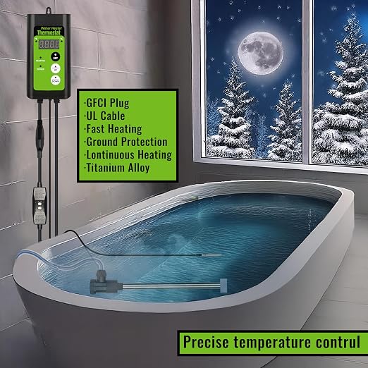 1300W Titanium Fully Submersible, Portable Pool & Hot Tub Electric immersion - Image 5