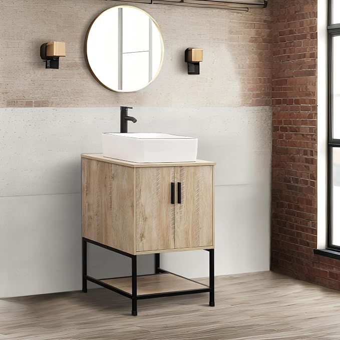 UEV Rustic Oak 24" Bathroom Vanity - Image 5