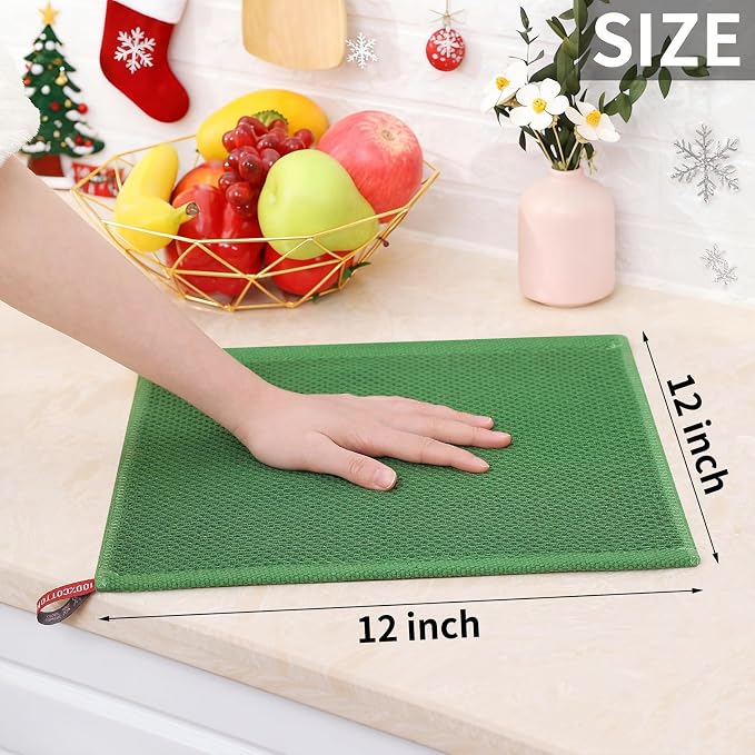 Homaxy 100% Cotton Waffle Weave Kitchen Dish Cloths, Ultra Soft Absorbent Quick - Image 5