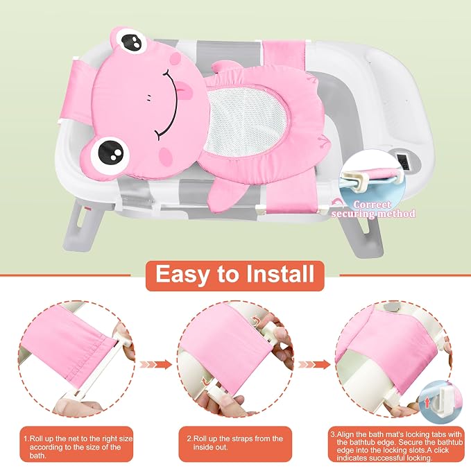 Baby Bath Seat Support Net, Quick Drying, Adjustable, Comfortable, Infant - Image 5