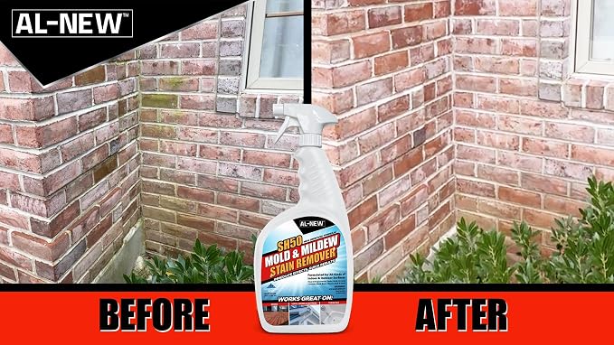 AL-NEW SH50 Mold and Mildew Stain Remover | Scrub Free Formula | Works Great on - Image 4