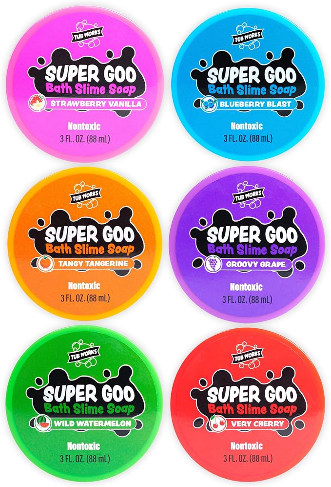 Tub Works® Super Goo Bath Slime™ Kids Soap Bath Toy, 6 Pack | Stretchy - Image 6