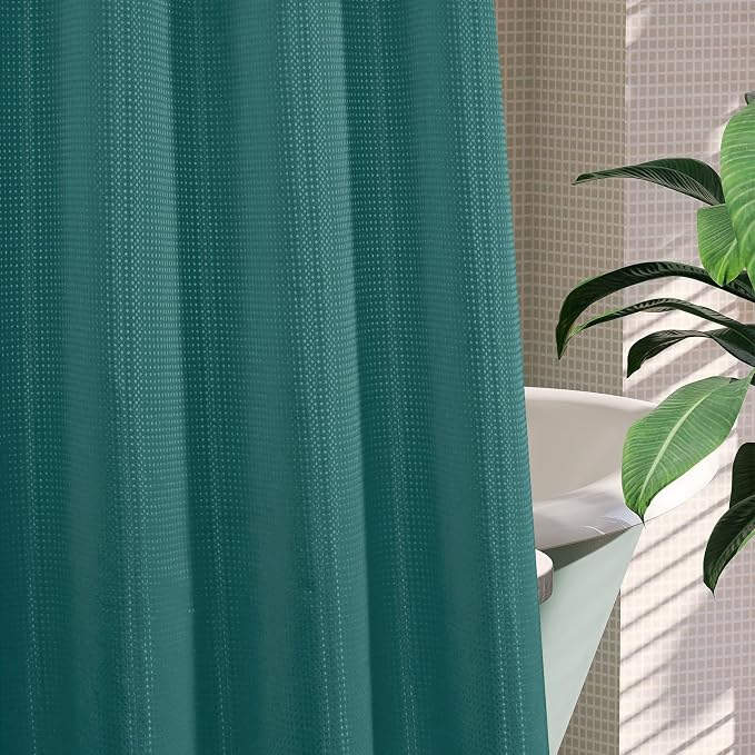 MitoVilla No Hooks Needed Extra Long Shower Curtain Liner Set - Image 5