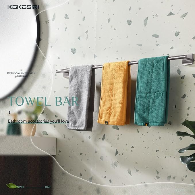 KOKOSIRI Towel Holder Bathroom Accessory Towel Bar - Image 5