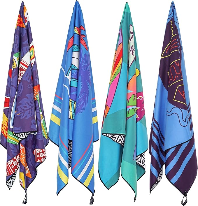 4Monster Microfiber Beach Towel Quick Dry, Super Absorbent Lightweight Travel - Image 2