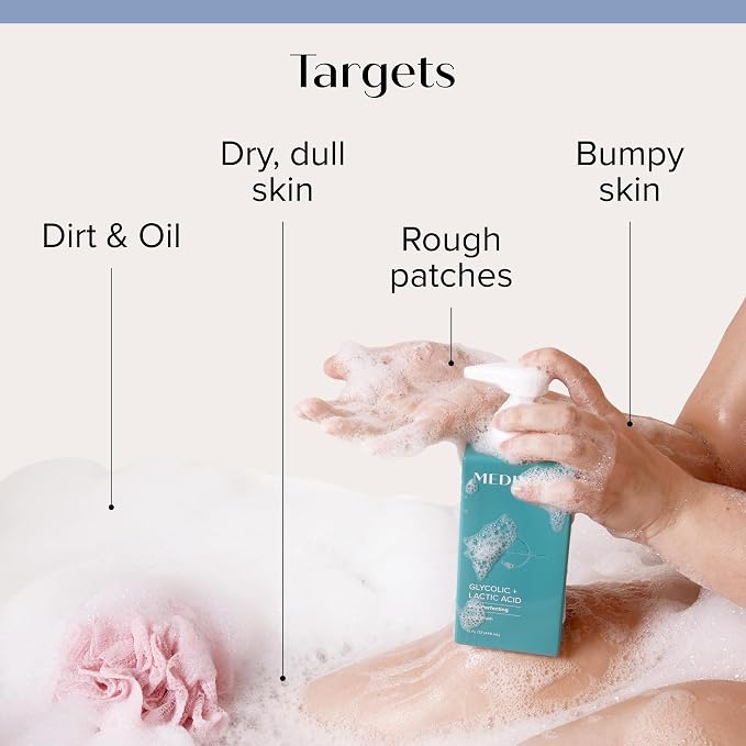 MEDIX Glycolic Acid + Lactic Acid Body Wash & Vitamin C Body Wash 2PC Skincare - Image 5