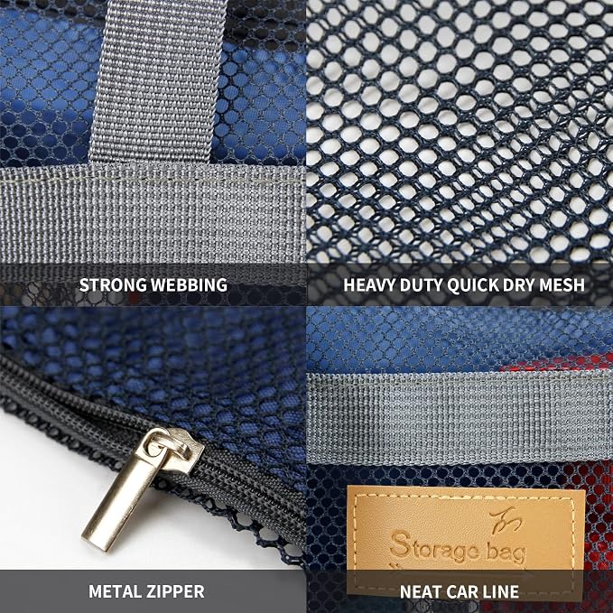 Mesh Shower Caddy Bag Portable Hanging Toiletry and Bath Organizer - Image 6