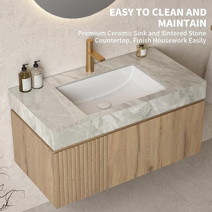 LKTART Floating 36 Inch Bathroom Vanity - Image 3