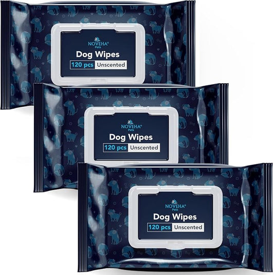 NOVEHA 360PCs Dog Wipes by NOVEHA