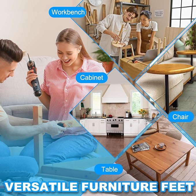 PATIKIL Furniture Leveling Feet 1.6" Dia Base M12 Thread - Image 5