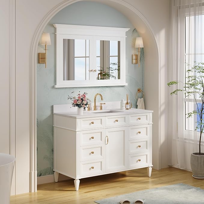 WELLFOR 48"x 32" Bathroom Medicine Cabinet - Image 6