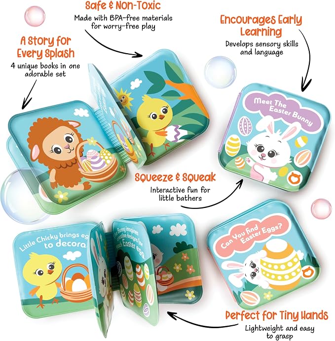 Easter Bath Book Set for Babies & Toddlers – 4 Colorful, and Waterproof Bath - Image 4