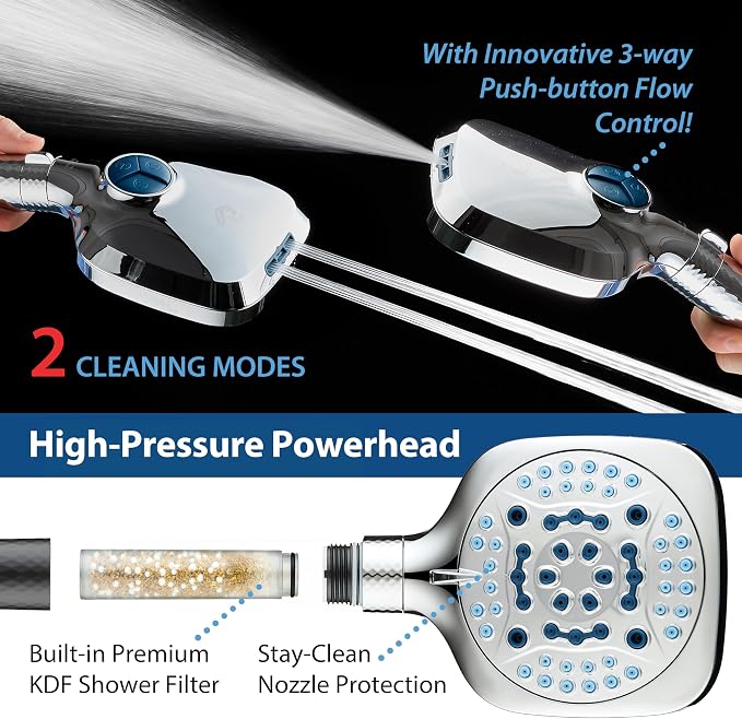 AquaCare 4X High Pressure 10 Spray Mode Filtered Showerhead - Image 5