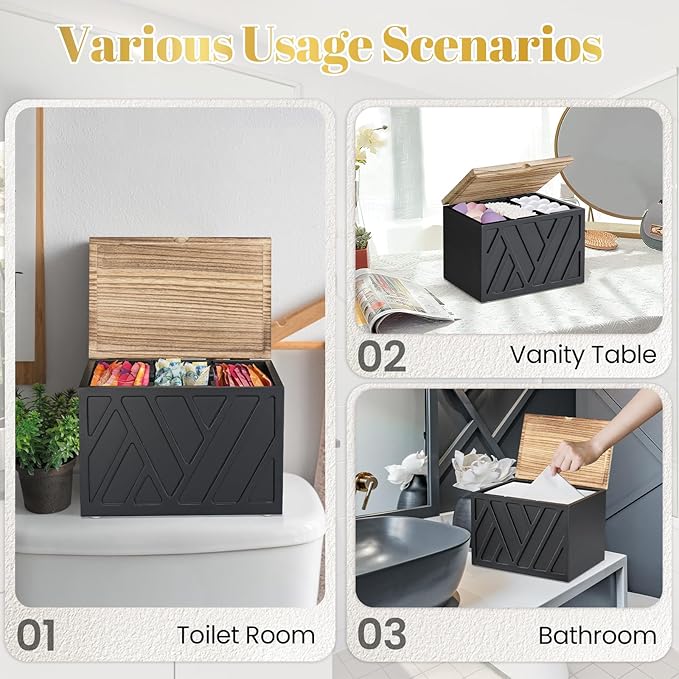 Tampon Holder for Bathroom Decor, Feminine Product Organizer - Image 5