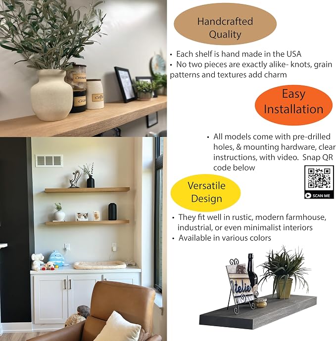 joelsantiques - 36 Inch Wooden Floating Shelves - Image 4