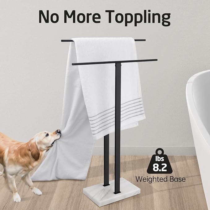 KES Standing Towel Rack, 2-Tier Towel Racks - Image 2