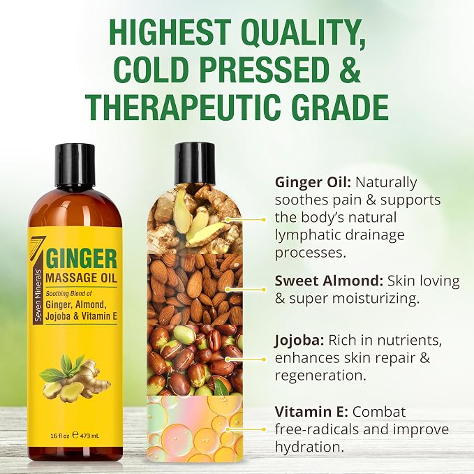 Seven Minerals Ginger Massage Oil - Image 4