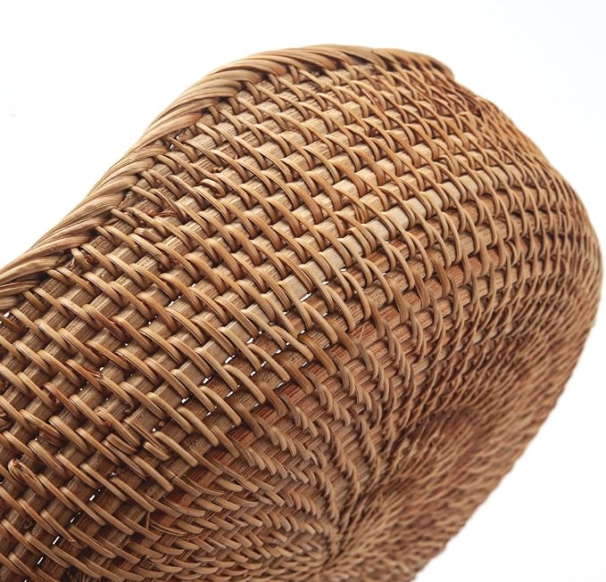 Rattan Bread Baskets Round Woven Fruit Bowls Key Holders Stackable - Image 3