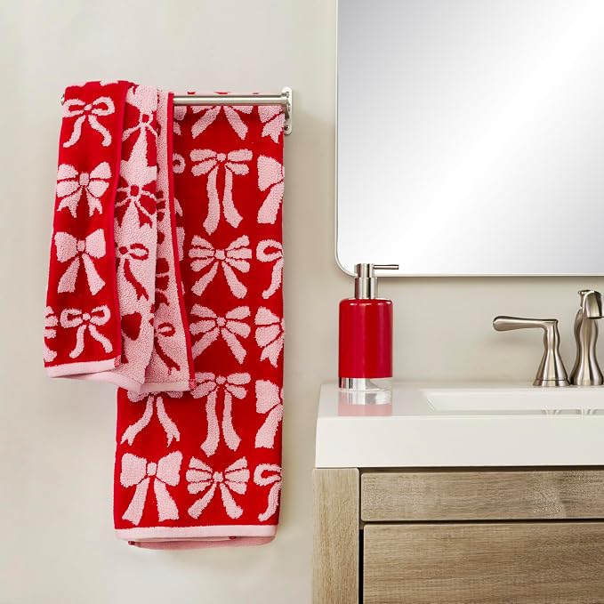 SKL Home Bow Jacquard 100% Cotton Premium 2-Piece Hand Towel Set, 500 GSM - Image 5