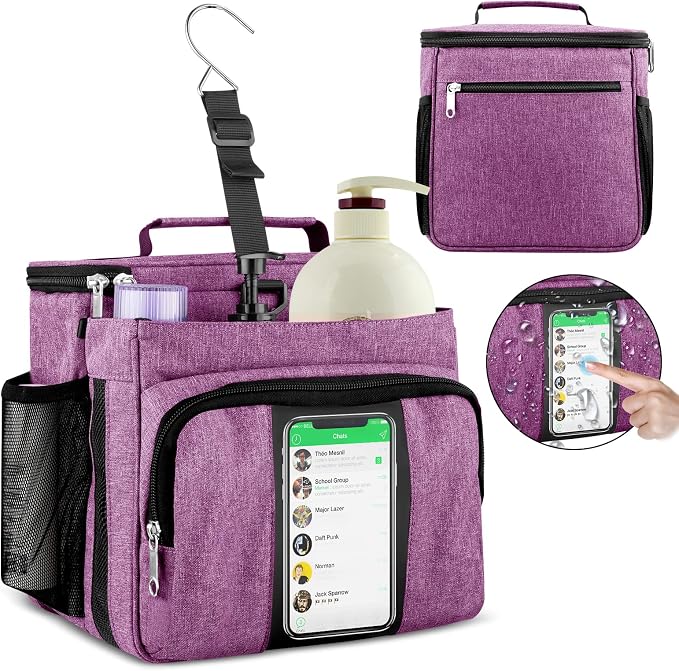 Bukere Portable Shower Caddy College Dorm Room Essential, Shower Caddy Tote Bag by Bukere