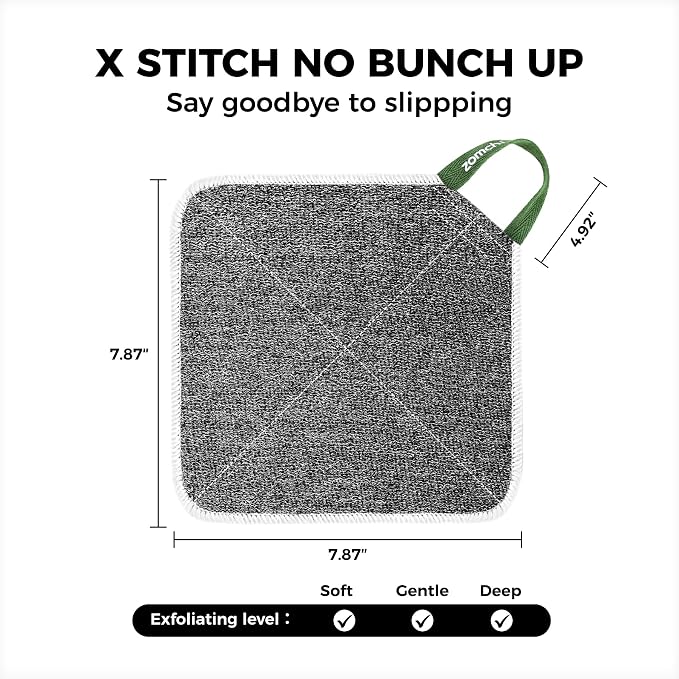 ZOMCHI 2 Count Wash Cloths, Exfoliating Washcloth - Image 6