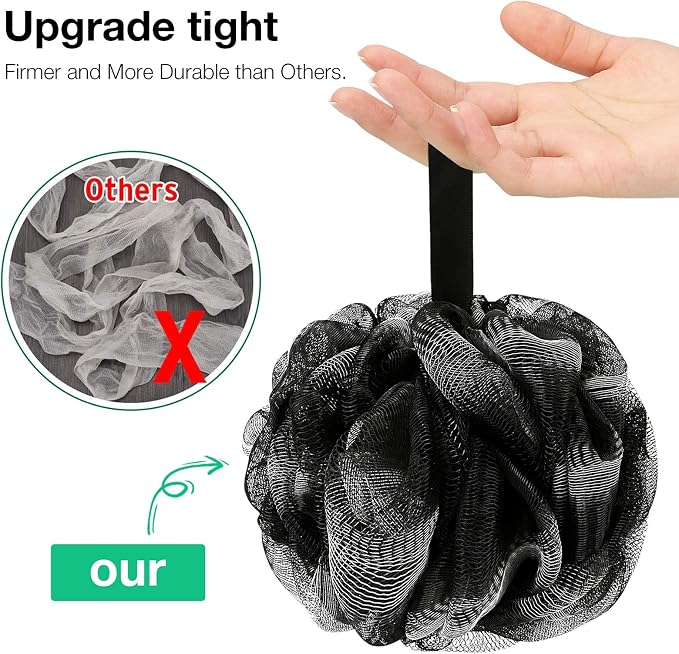 Bath Shower Loofah Sponge 60g Bath Mesh Pouf Shower Ball Body Scrubber - Image 3