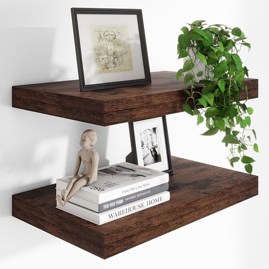 Heimlove 24 x 12 Inch Deep Floating Shelves Wall Mounted by Heimlove