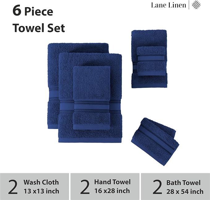 LANE LINEN Luxury Bath Towels Set - Image 3