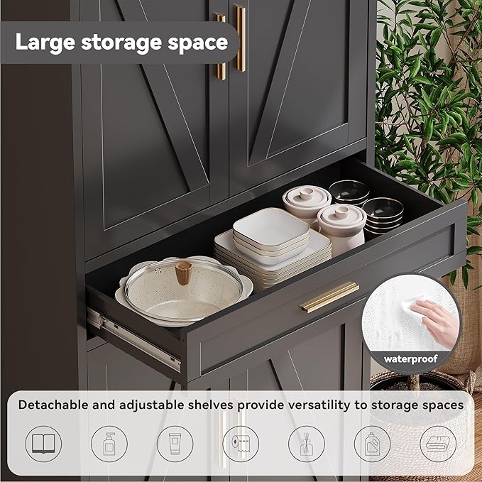 71" Tall Metal Storage Cabinet - Image 4