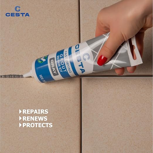 CESTA Tile Grout Repair Kit Squeeze Tube, Fast Drying, Waterproof Tile Grout - Image 5