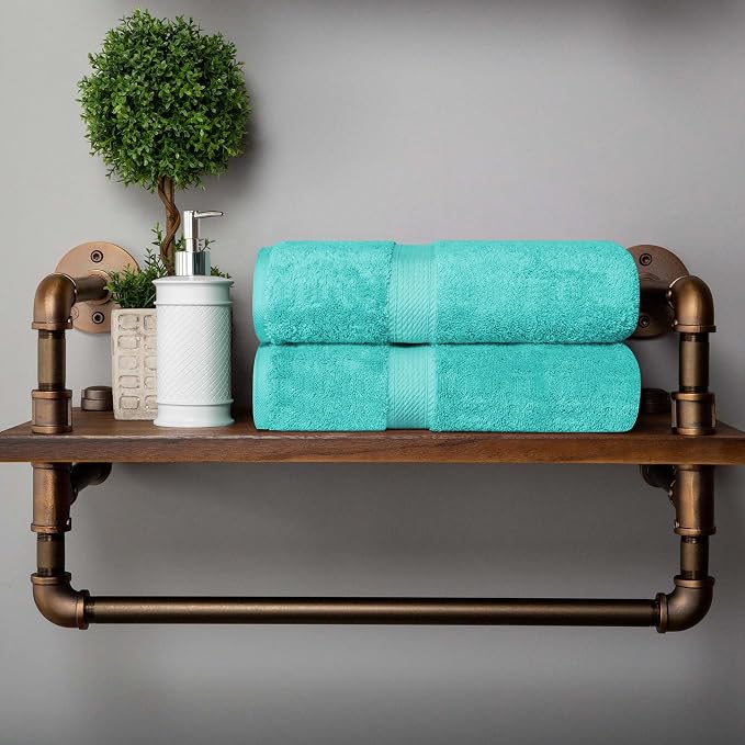 Superior Egyptian Cotton Pile Bath Towel Set of 2, Ultra Soft Luxury Towels - Image 8
