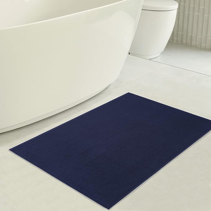 American Soft Linen Bath Rug, 20 in 34 in 100% Cotton Bath Mats Rugs - Image 3