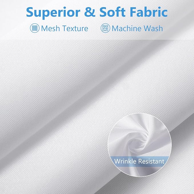 120GSM Ultimate Waterproof Fabric Shower Curtain Liner - Image 4