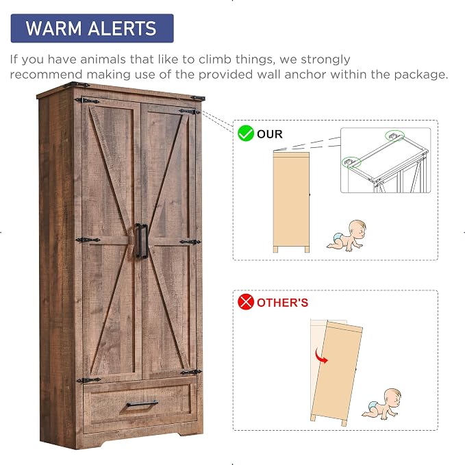 Farmhouse Kitchen Pantry Cabinet - Image 7