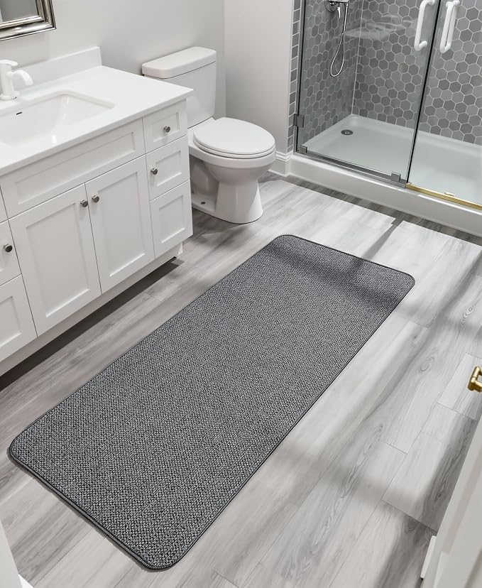 Bath Mat, Ultra Thin Bathroom Runner Rugs, Large Bath Mats - Image 6