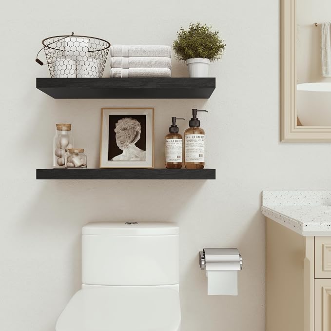 Vivelove Black Floating Shelves - Image 3