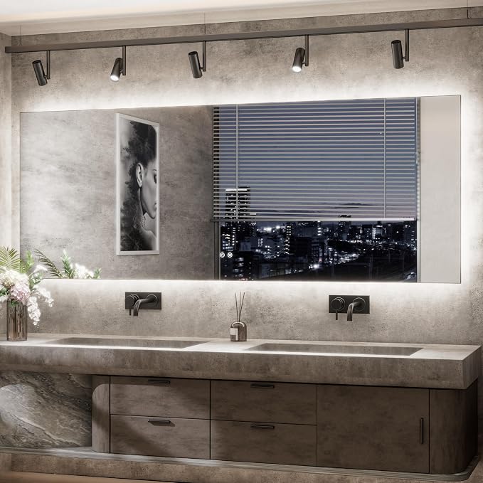 TETOTE 84 x 32 Inch LED Backlit Bathroom Mirror by TETOTE