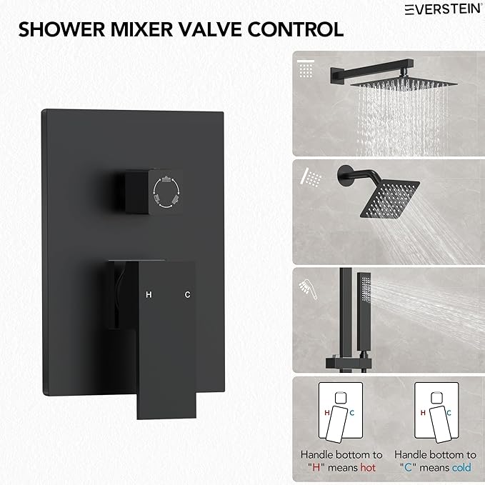 10" High-Pressure Rainfall Shower Faucet - Image 2