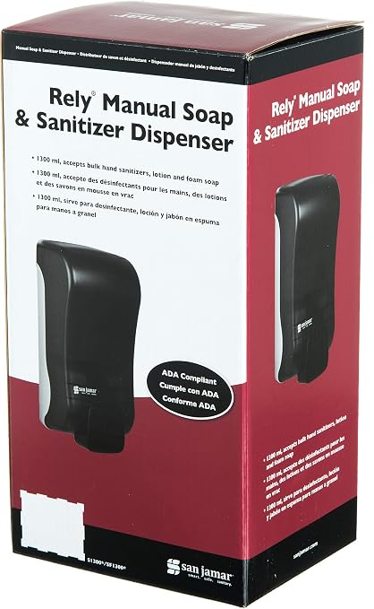 San Jamar SF1300TBK SF1300 Rely Manual Foam Soap Dispenser, 1300 mL - Image 6