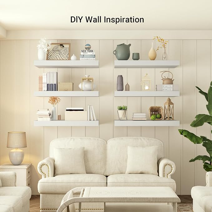 Heimlove 24 x 12 Inch Deep Floating Shelves Wall Mounted - Image 5