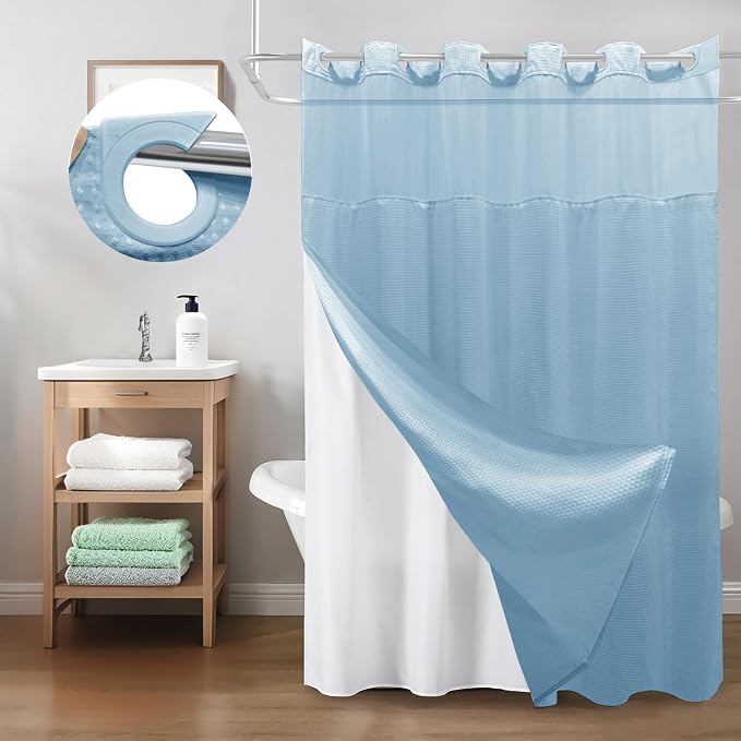 Inhousolu No Hook Shower Curtain - Image 8