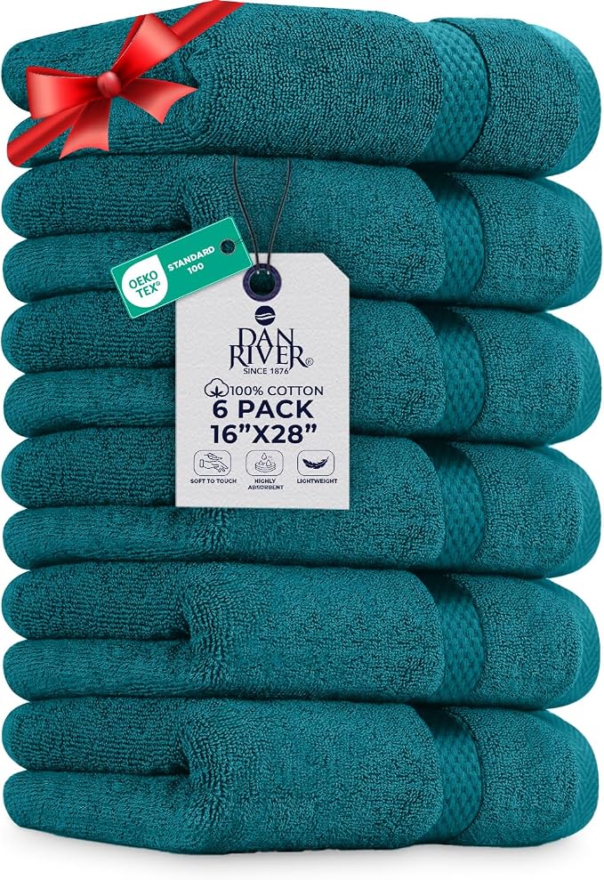 DAN RIVER 6-Pack Premium Hand Towels by DanRiver