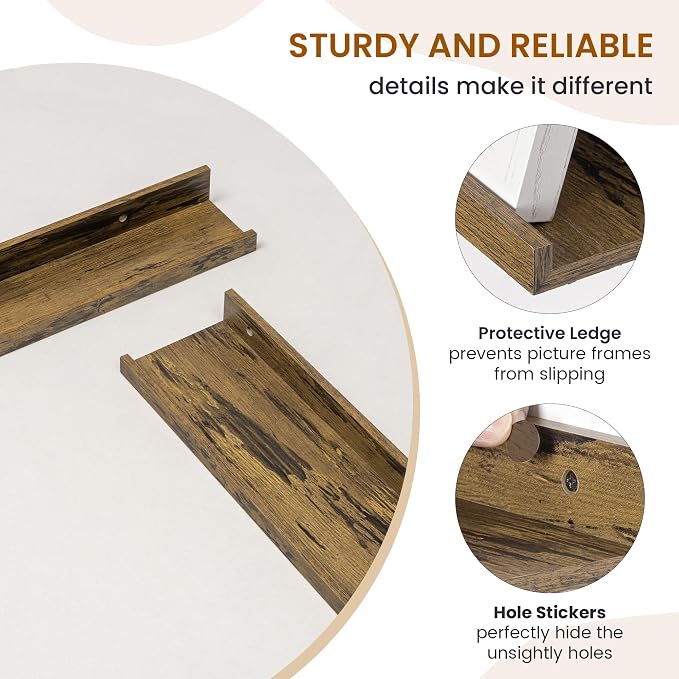 Axeman Picture Ledge Shelf, Floating Shelves - Image 4