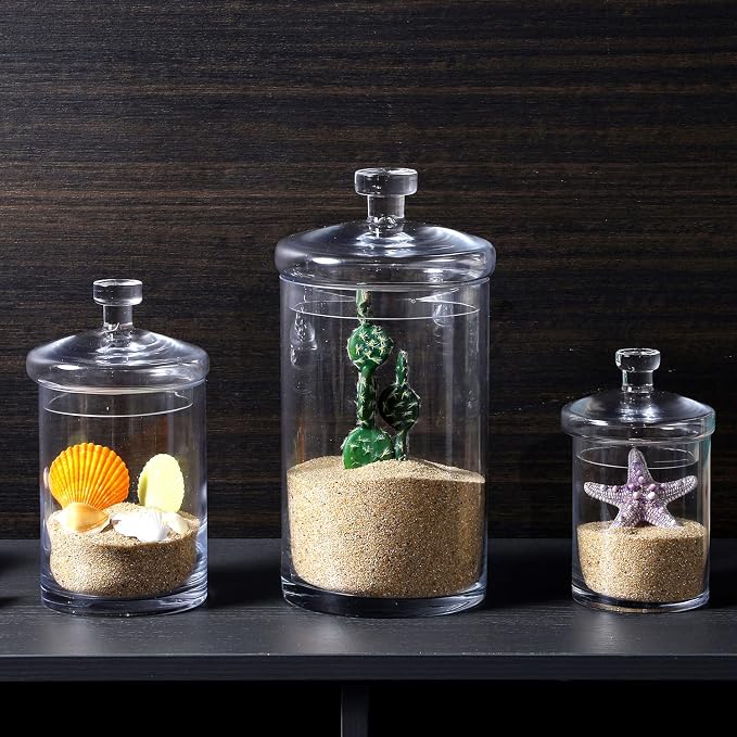 MyGift Glass Apothecary Jar Set - Image 4